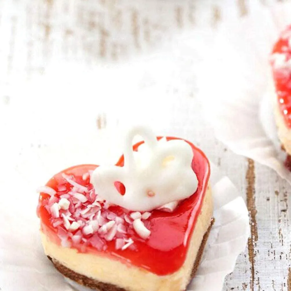 10Pcs Heart Shaped Cupcake Liners Silicone Baking Cups Molds