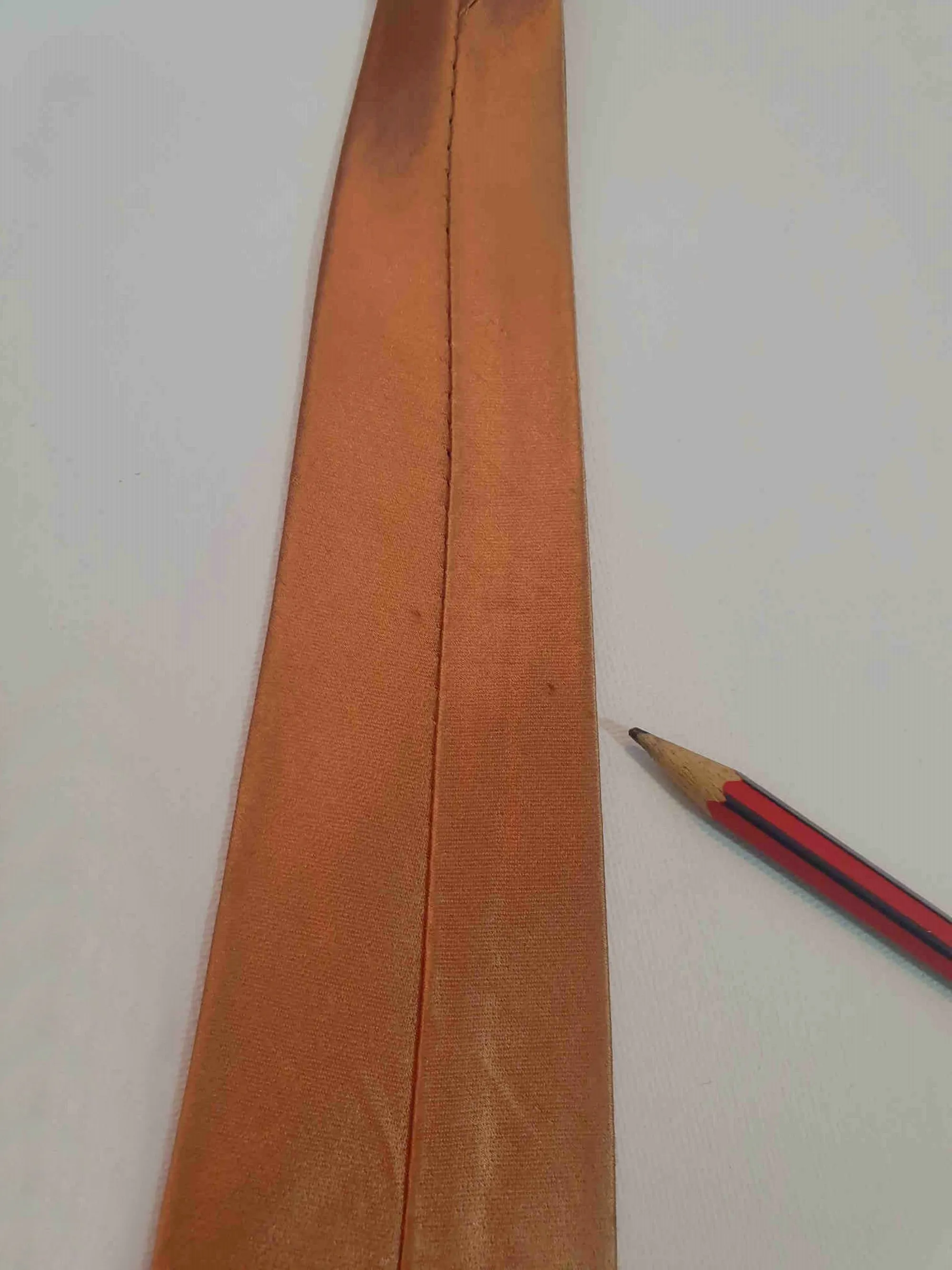 1940s Pale Copper Satin Tie by Beaucaire