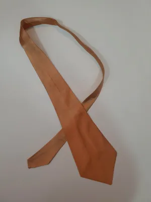 1940s Pale Copper Satin Tie by Beaucaire