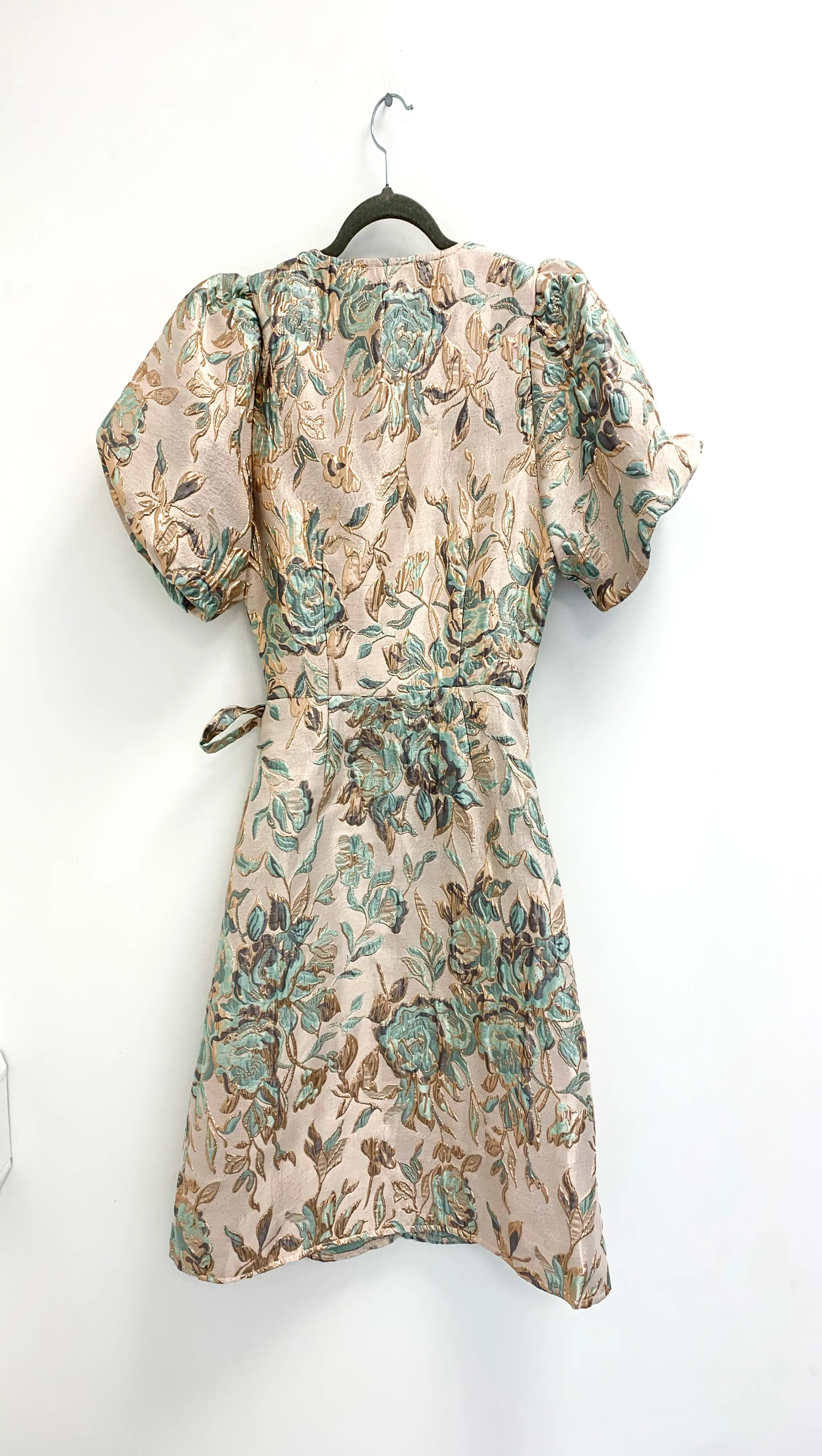4-A1552 Vidian Jacquard Wrap Dress