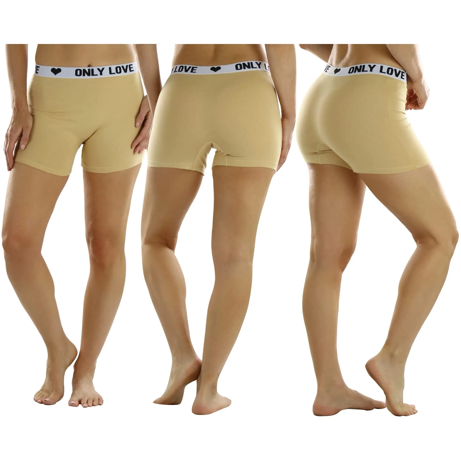 6-Pack: ToBeInStyle Women's Short Length Biker Bermuda Shorts