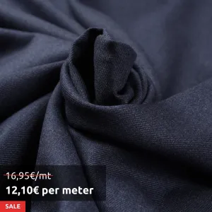 7 Mts Roll - Bamboo Twill for Trousers - Stretch (Dark Denim) - OFFER: 12,10€/Mt