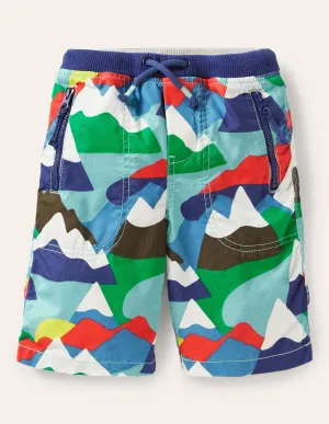 Adventure Shorts-Multi Mountain Camo