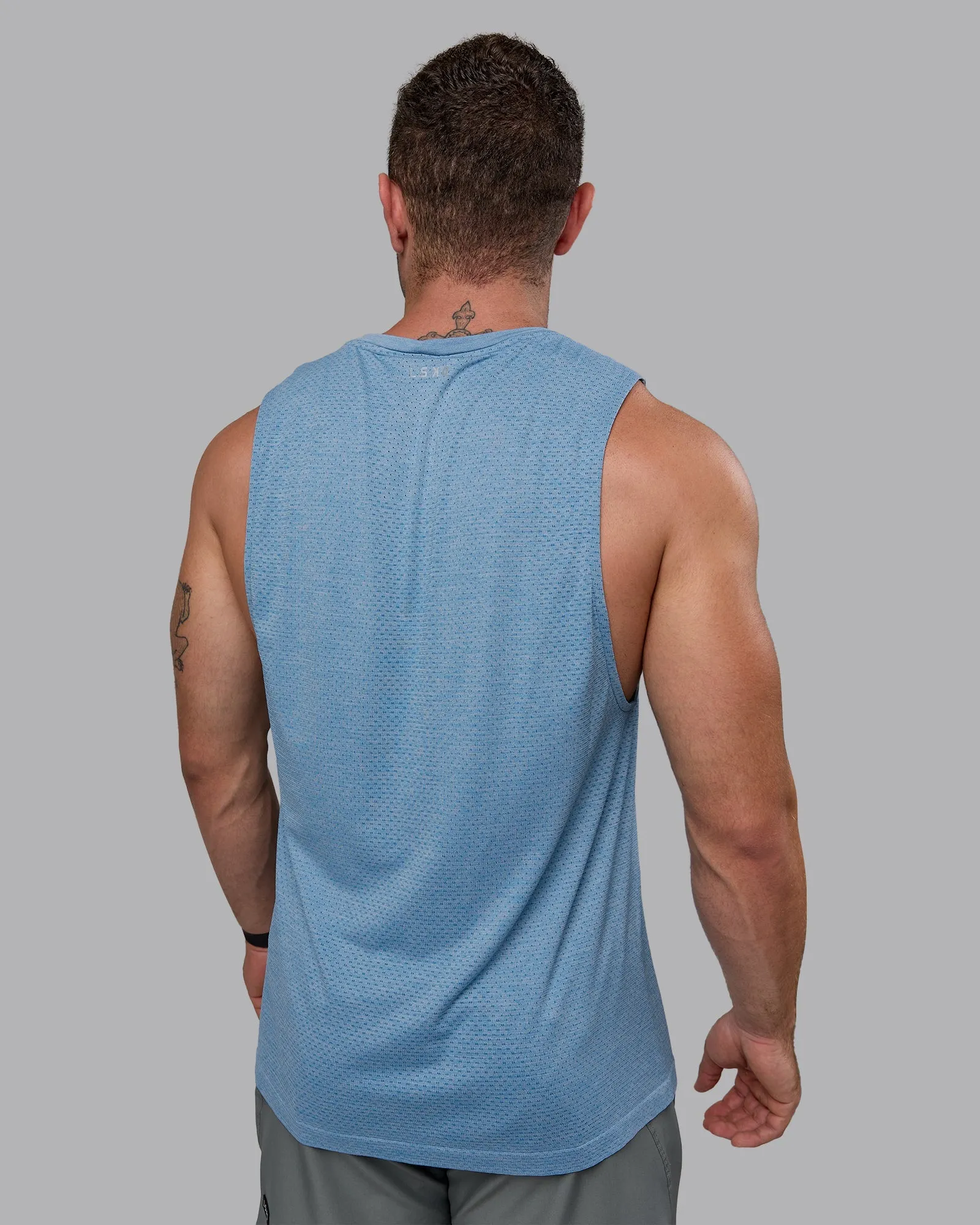 AeroFLX  Seamless Muscle Tank - Elemental Blue/Ice Blue