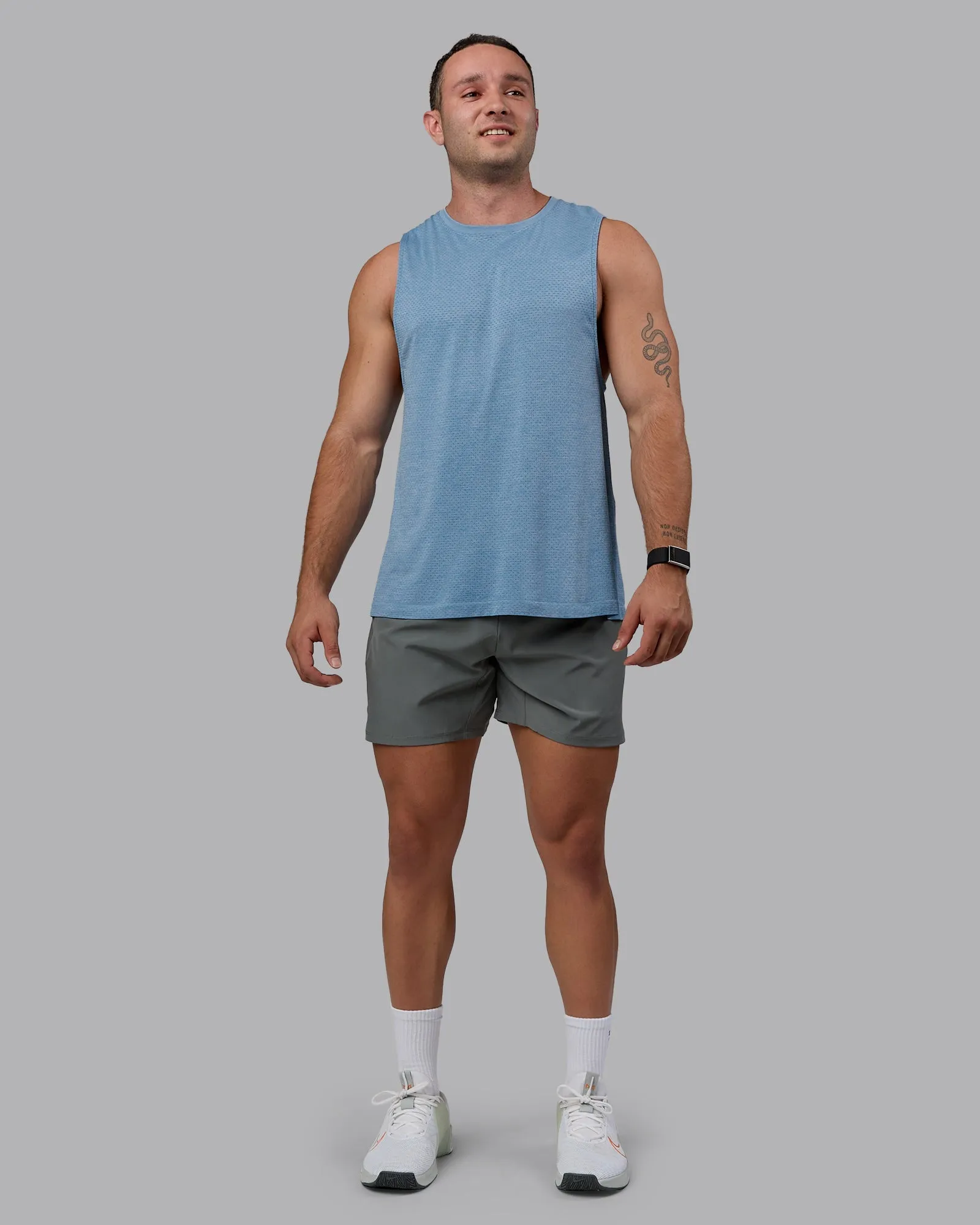 AeroFLX  Seamless Muscle Tank - Elemental Blue/Ice Blue