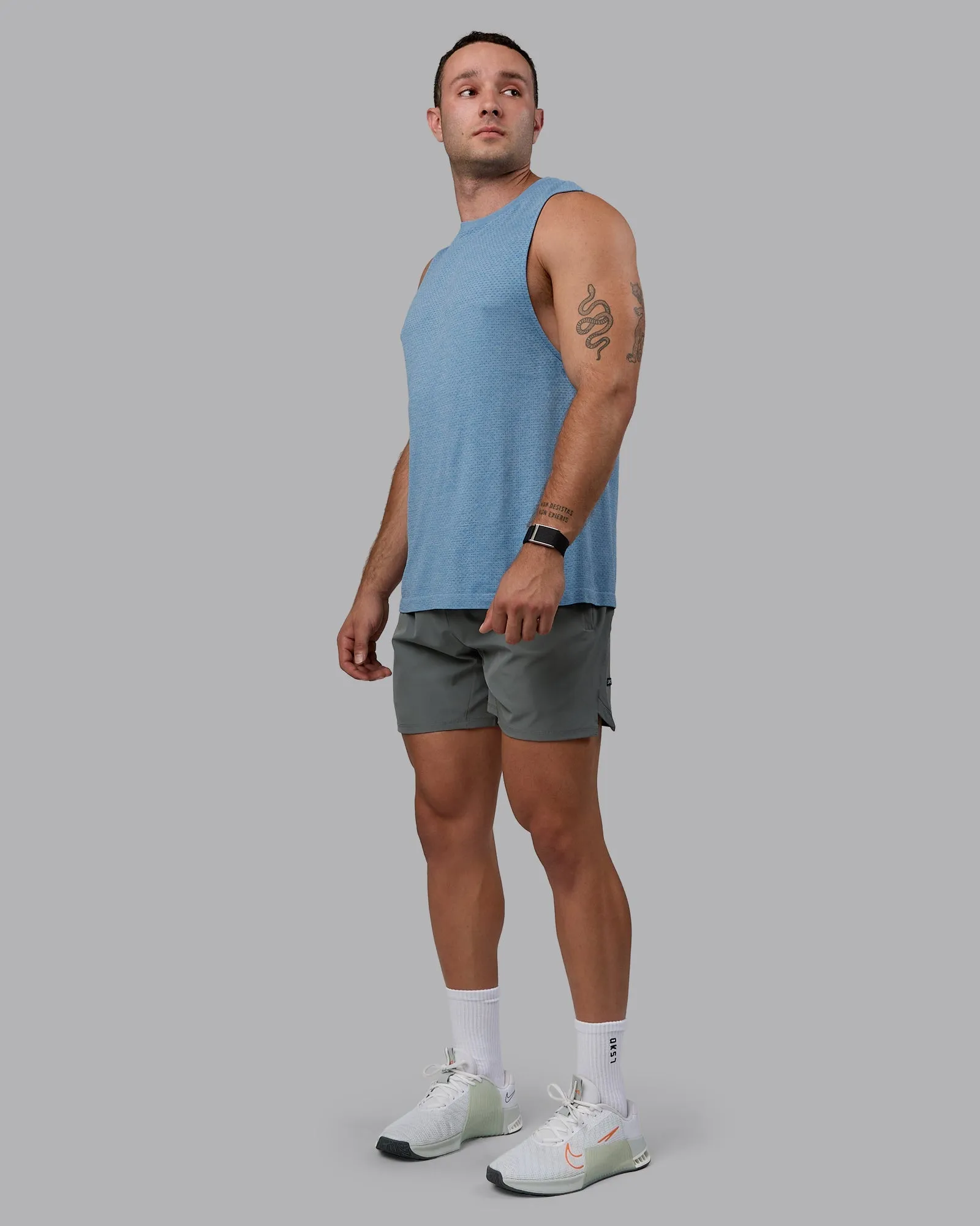 AeroFLX  Seamless Muscle Tank - Elemental Blue/Ice Blue