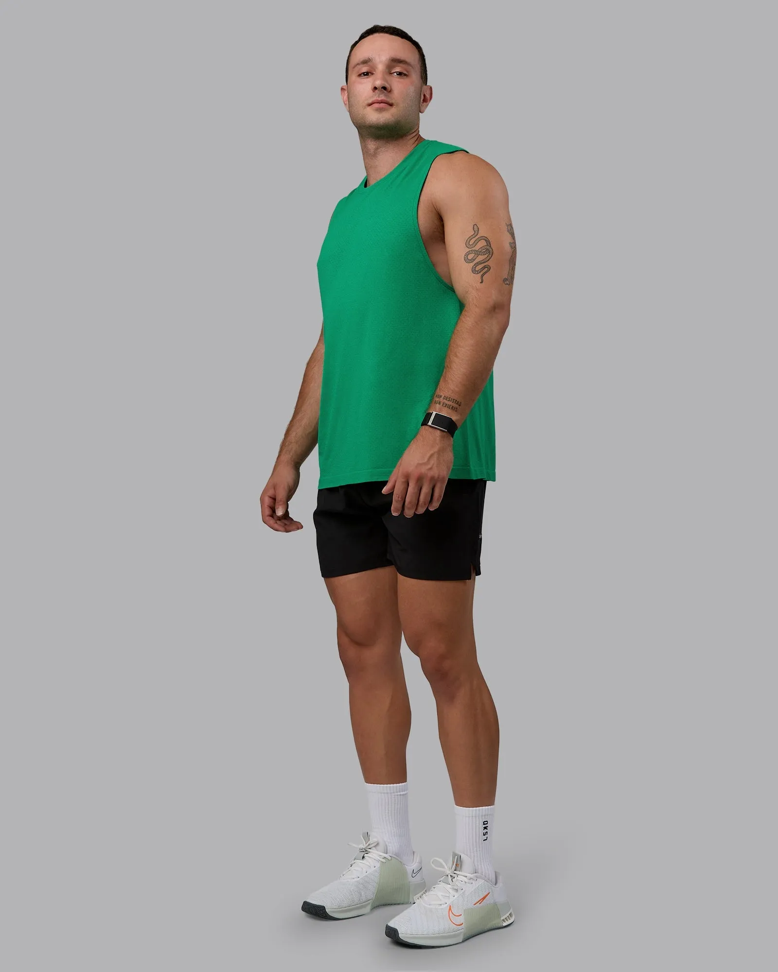 AeroFLX  Seamless Muscle Tank - Pepper Green/Impact Green