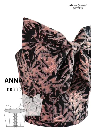 Anna Bow Corset Sewing Pattern XXS-XL