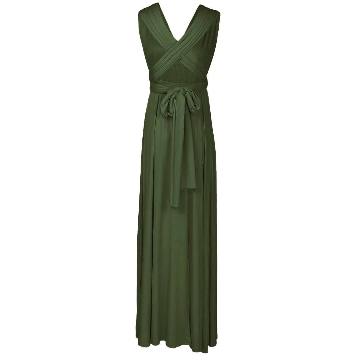 Army Green Women Transformer Convertible Bridesmaid Maxi Dress Multi-Way Wrap Evening Dress Formal Wedding Party Long Dresses - OwlFay