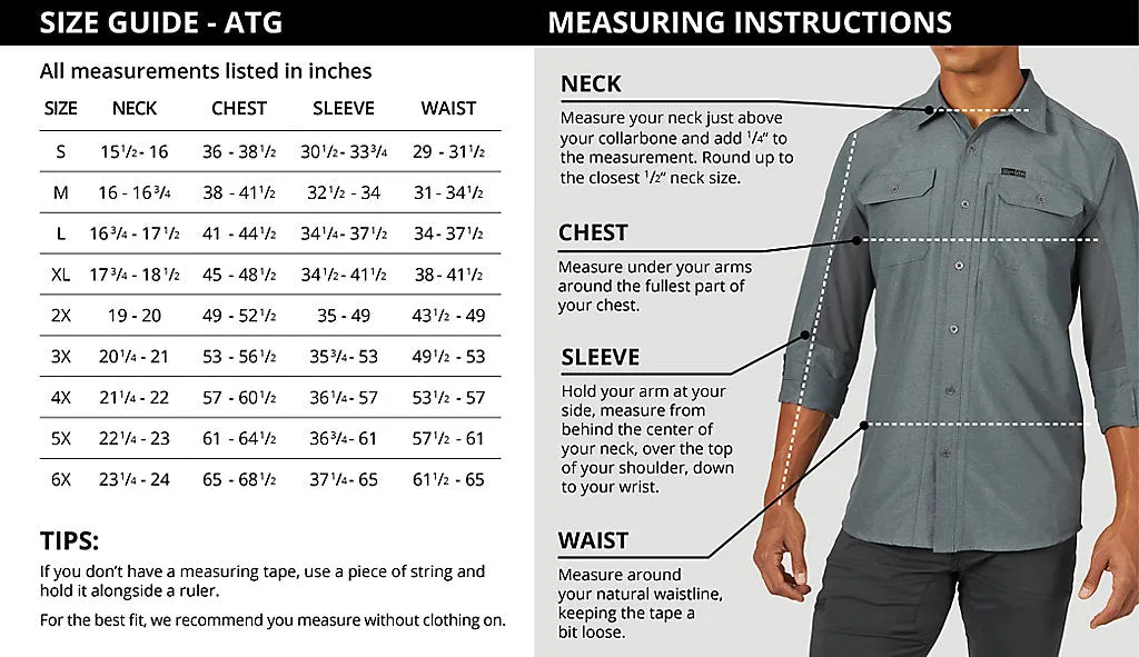 ATG By Wrangler™ Men's Angler Long Sleeve Shirt in Chamois