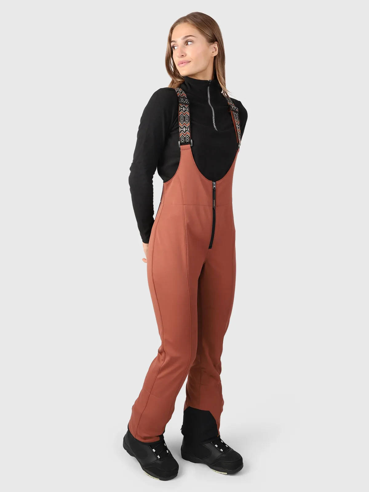 Avalanche Women Bib Snow Pants | Brown