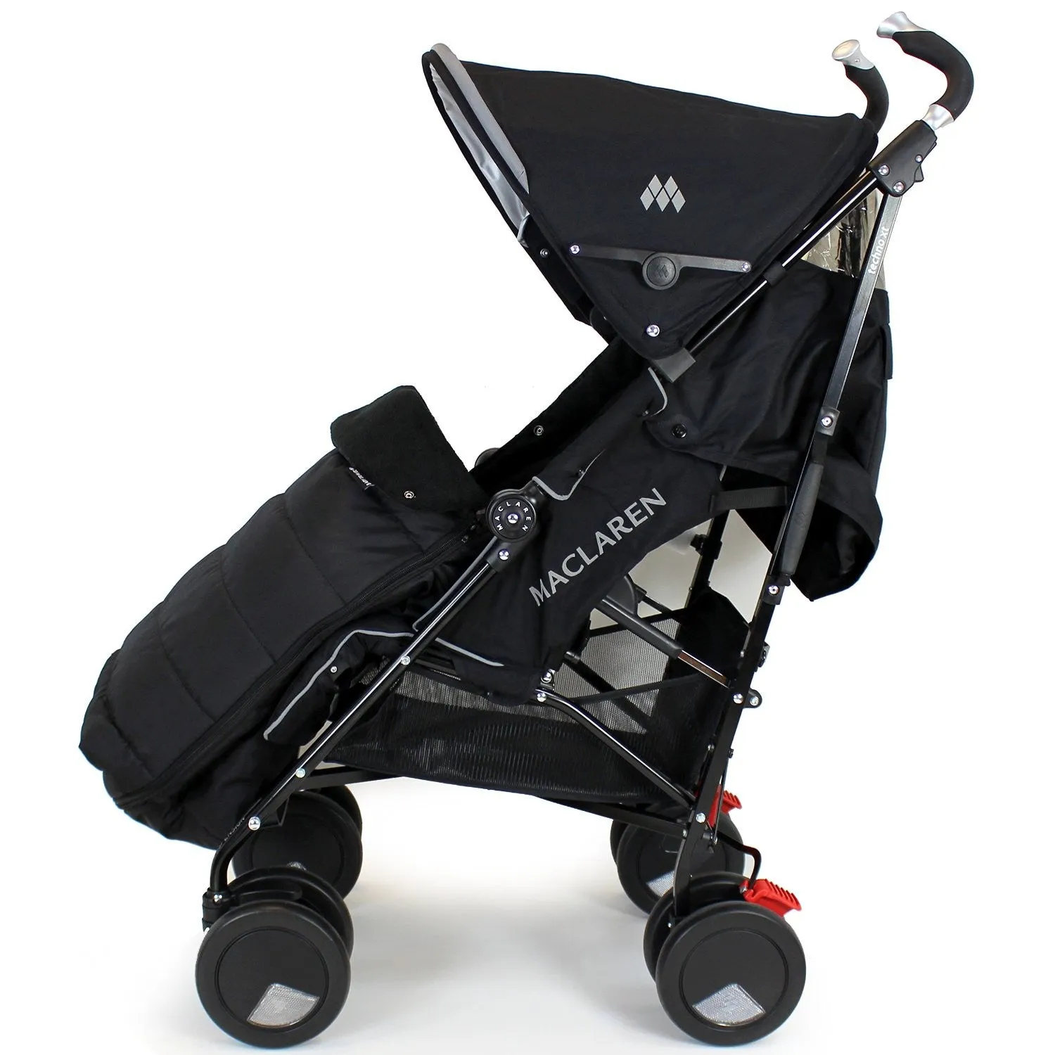 Black Universal Pushchair Stroller Buggy Footmuff