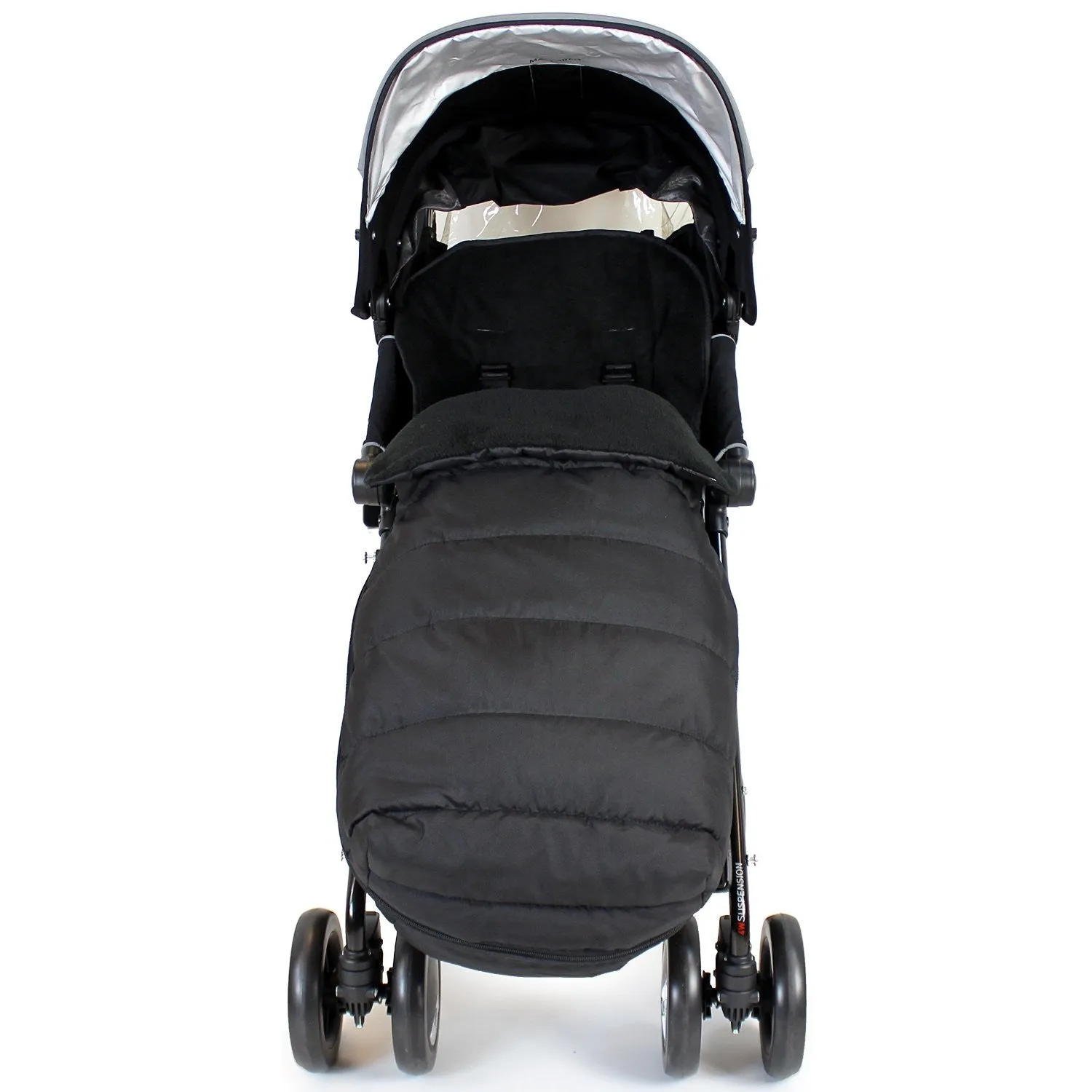 Black Universal Pushchair Stroller Buggy Footmuff