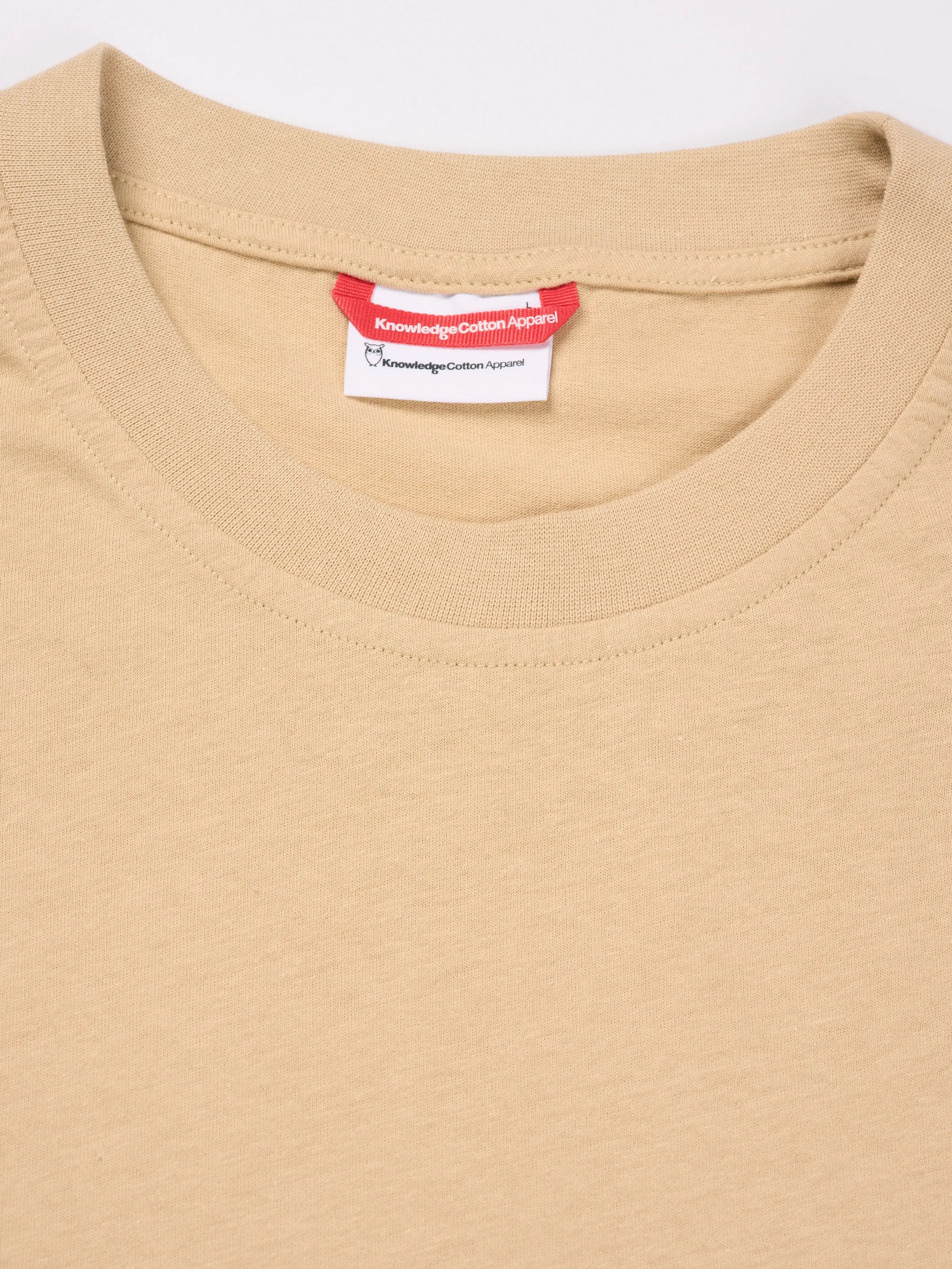 Block striped loose t-shirt - Safari