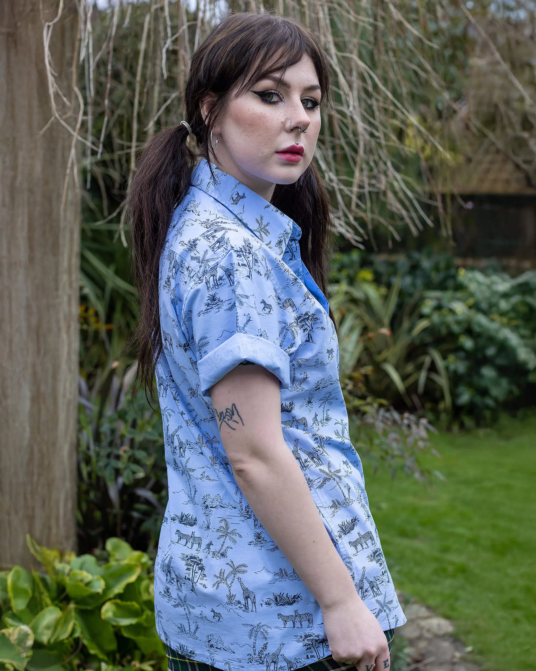 Blue Safari Organic Cotton Short Sleeve Shirt