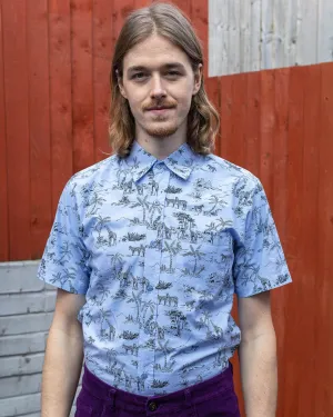 Blue Safari Organic Cotton Short Sleeve Shirt