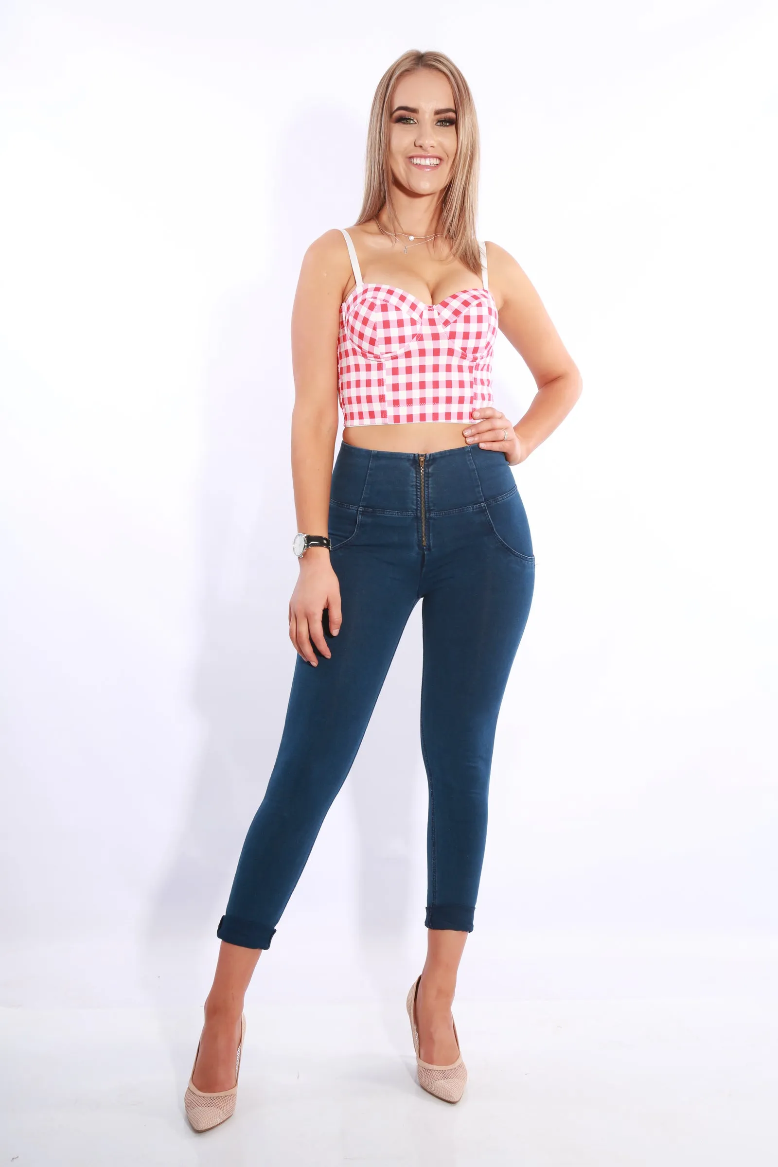 Bodice corset top - Red check