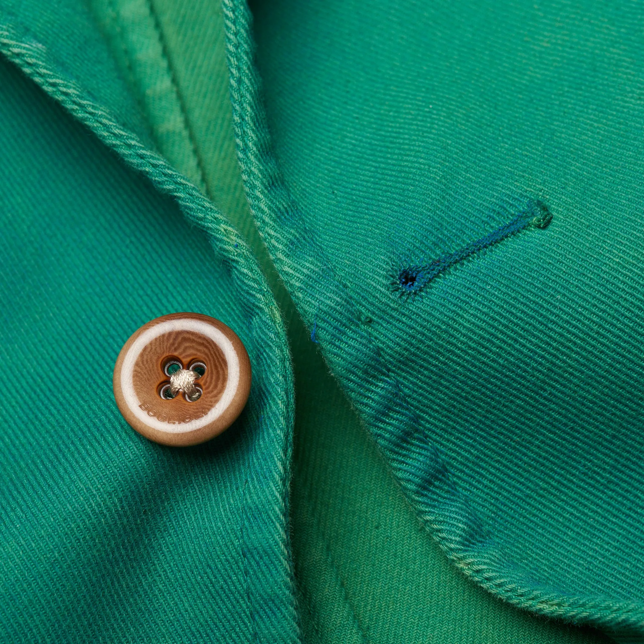 BOGLIOLI Galleria Green Garment Dyed Waxed Cotton 4 Button Jacket 50 NEW US 40