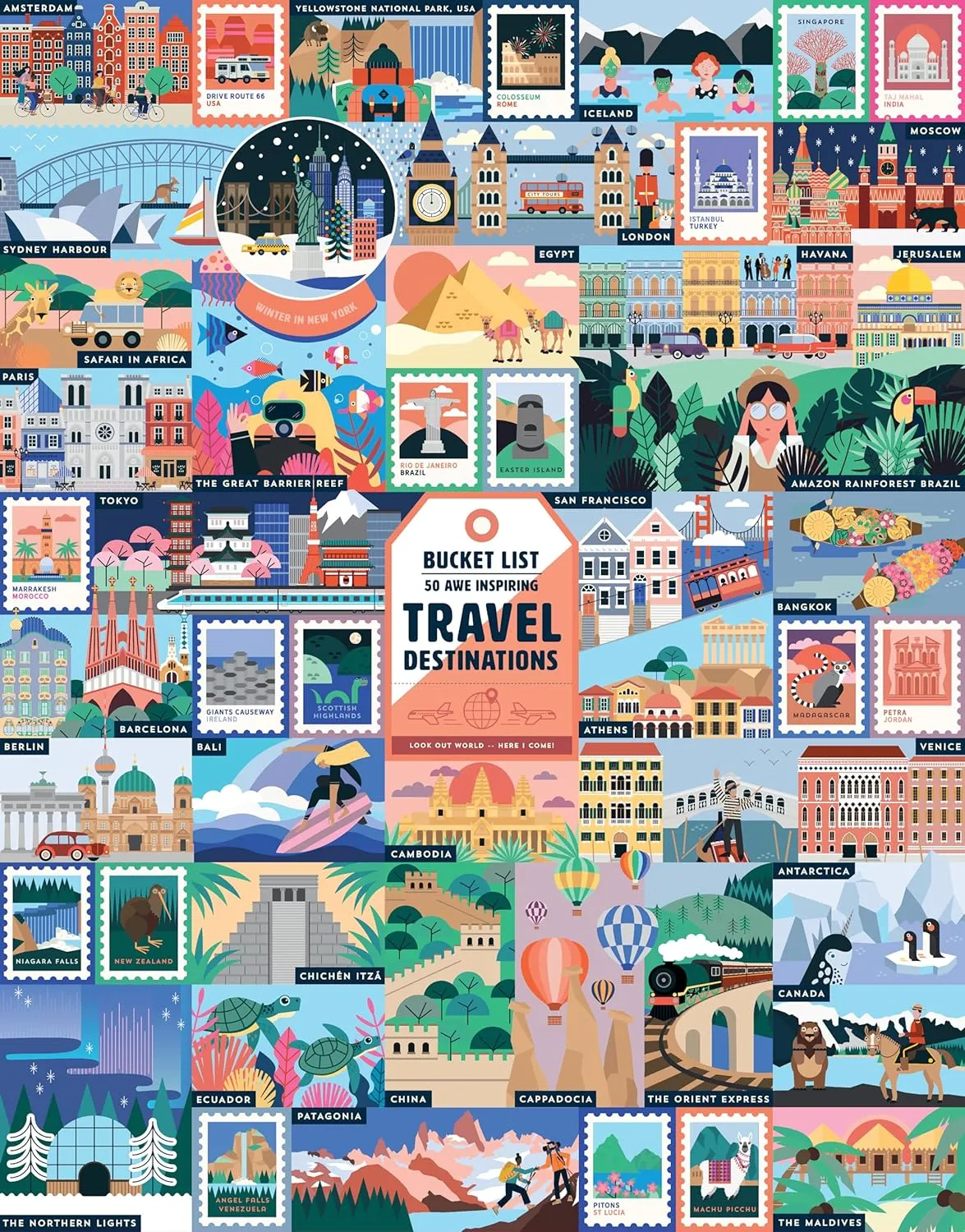 Bucket List Puzzle: Travel Mood 1000pc