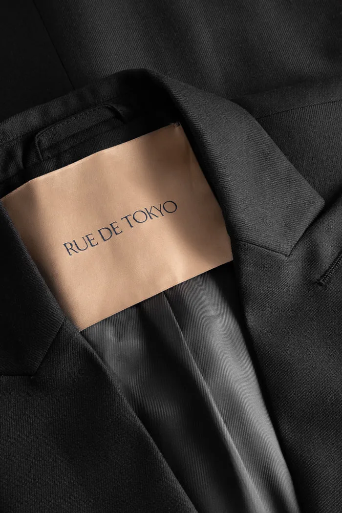Camilla Wool Twill Blazer (Black)