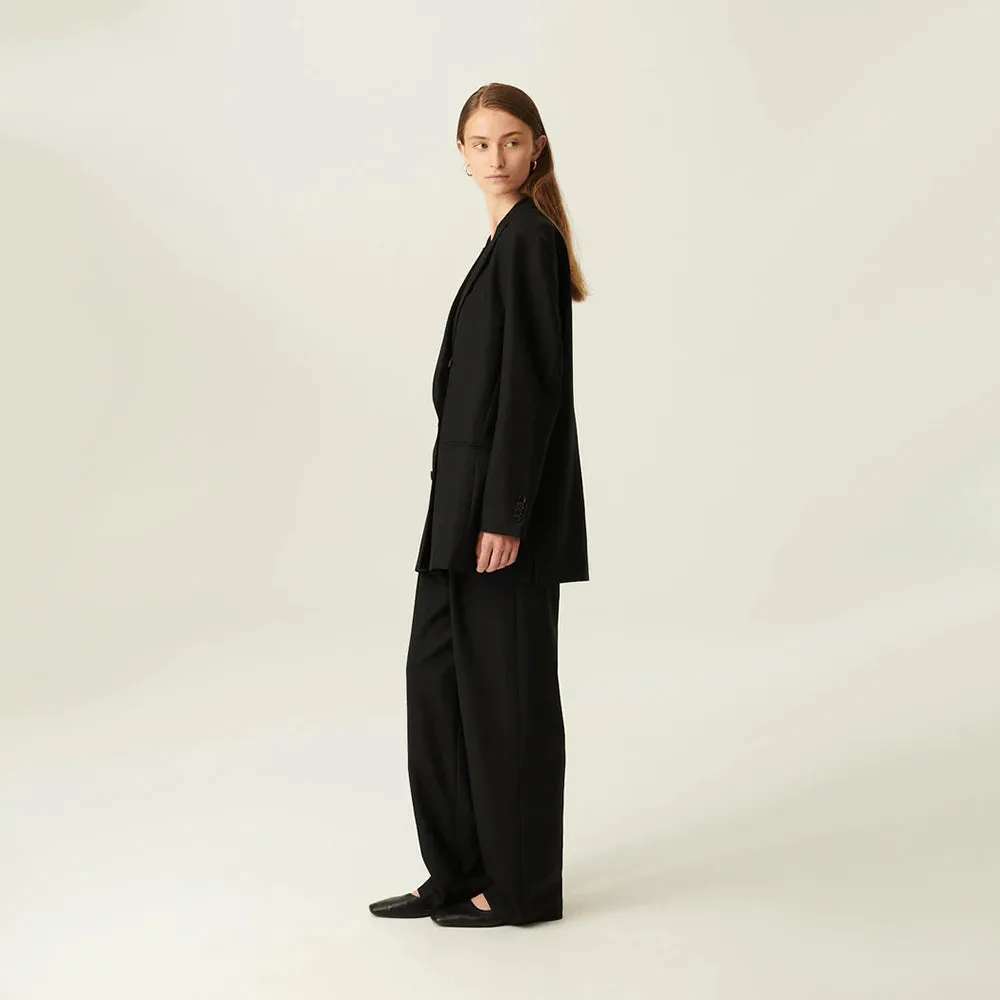 Camilla Wool Twill Blazer (Black)