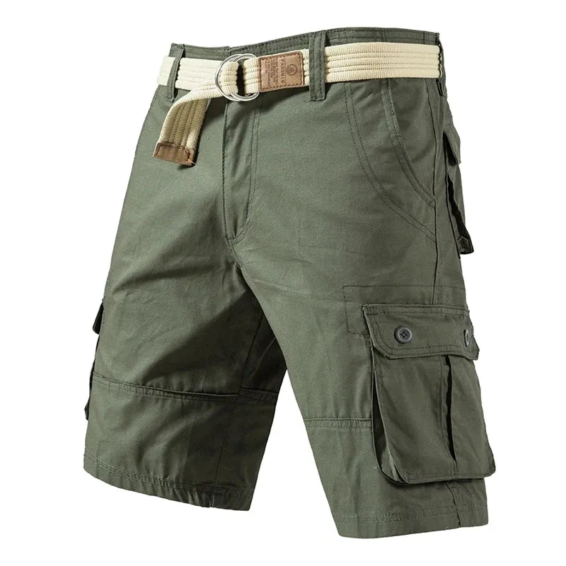 Cargo Knee Men Casual Bermuda Plus Size Cotton Shorts