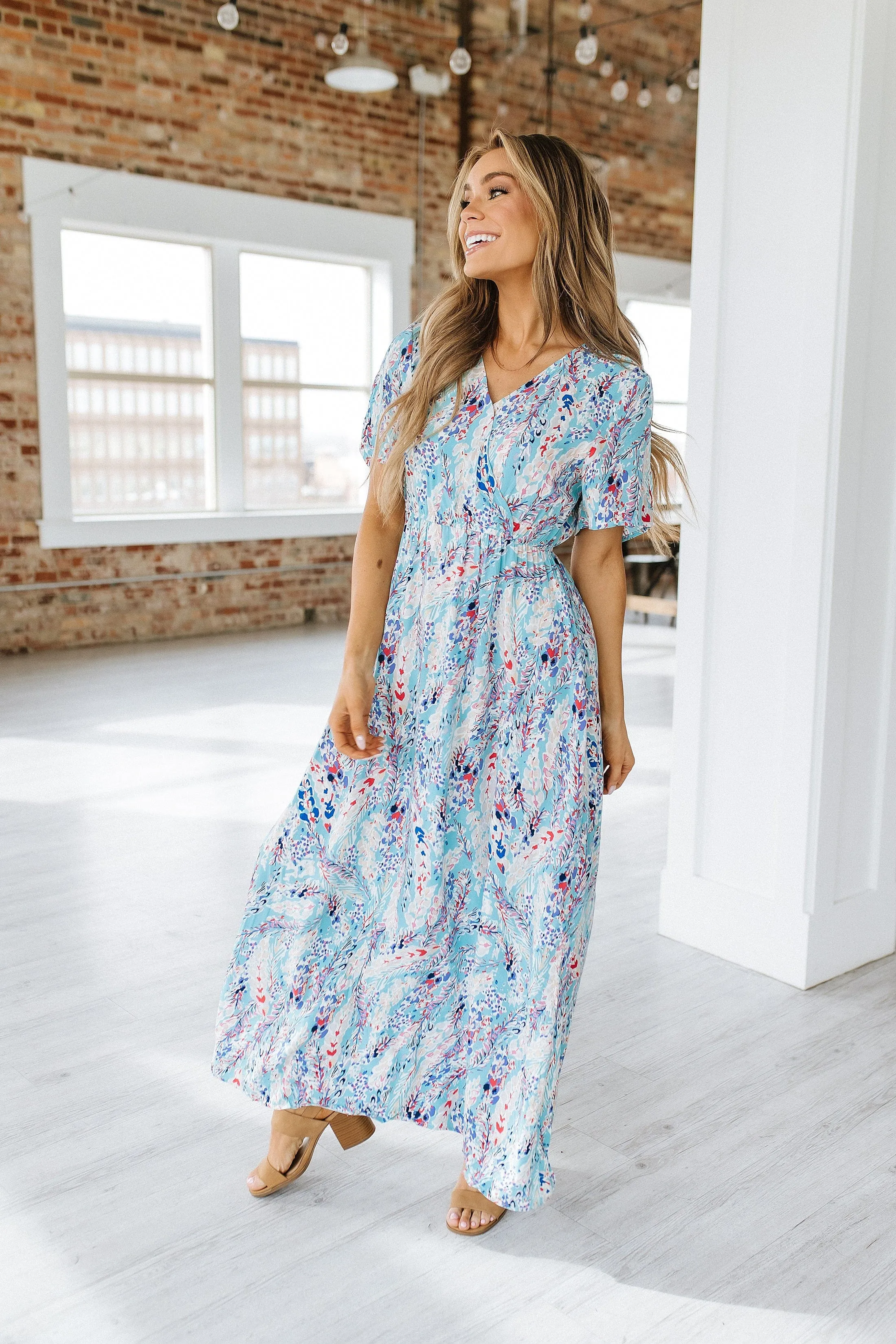 Case Wrap V-Neck Maxi Dress | DROPSHIP