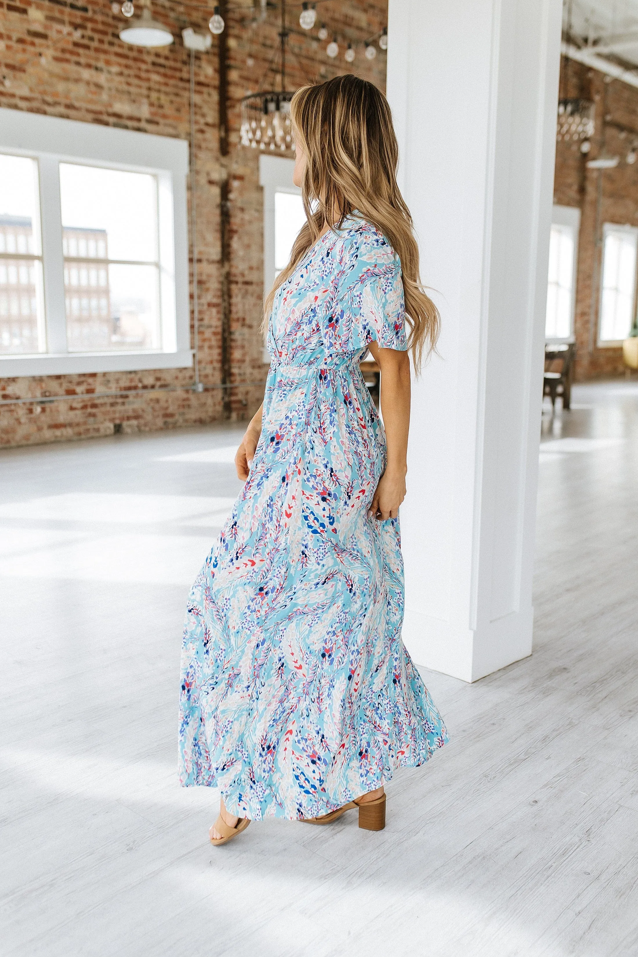 Case Wrap V-Neck Maxi Dress | DROPSHIP