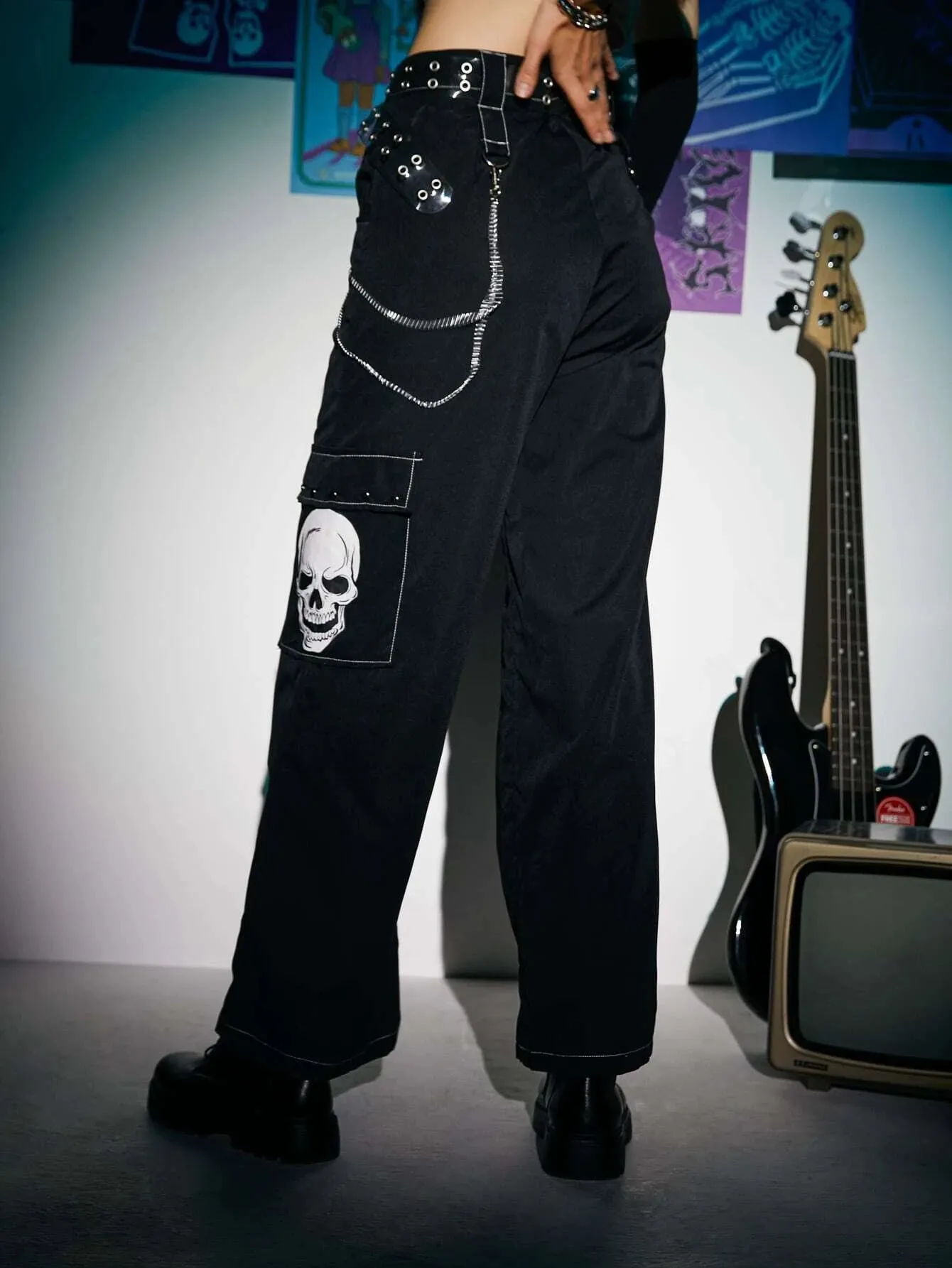 Casual Printed Cargo Pants