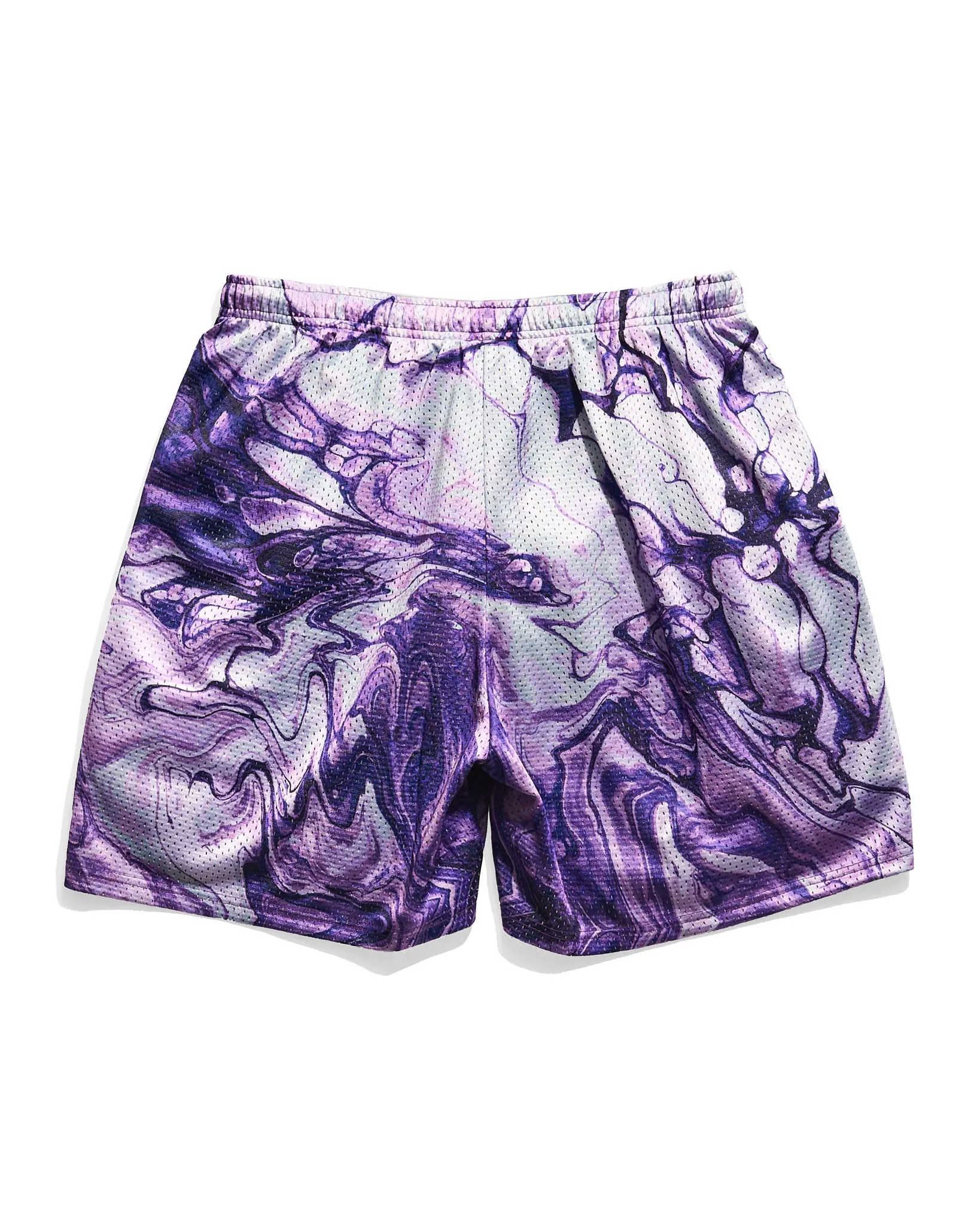 Chalk Line Purple Marble Retro Shorts