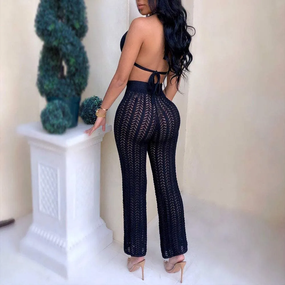 Ciela Hollow Out Bikini and High Waist Pants Sets