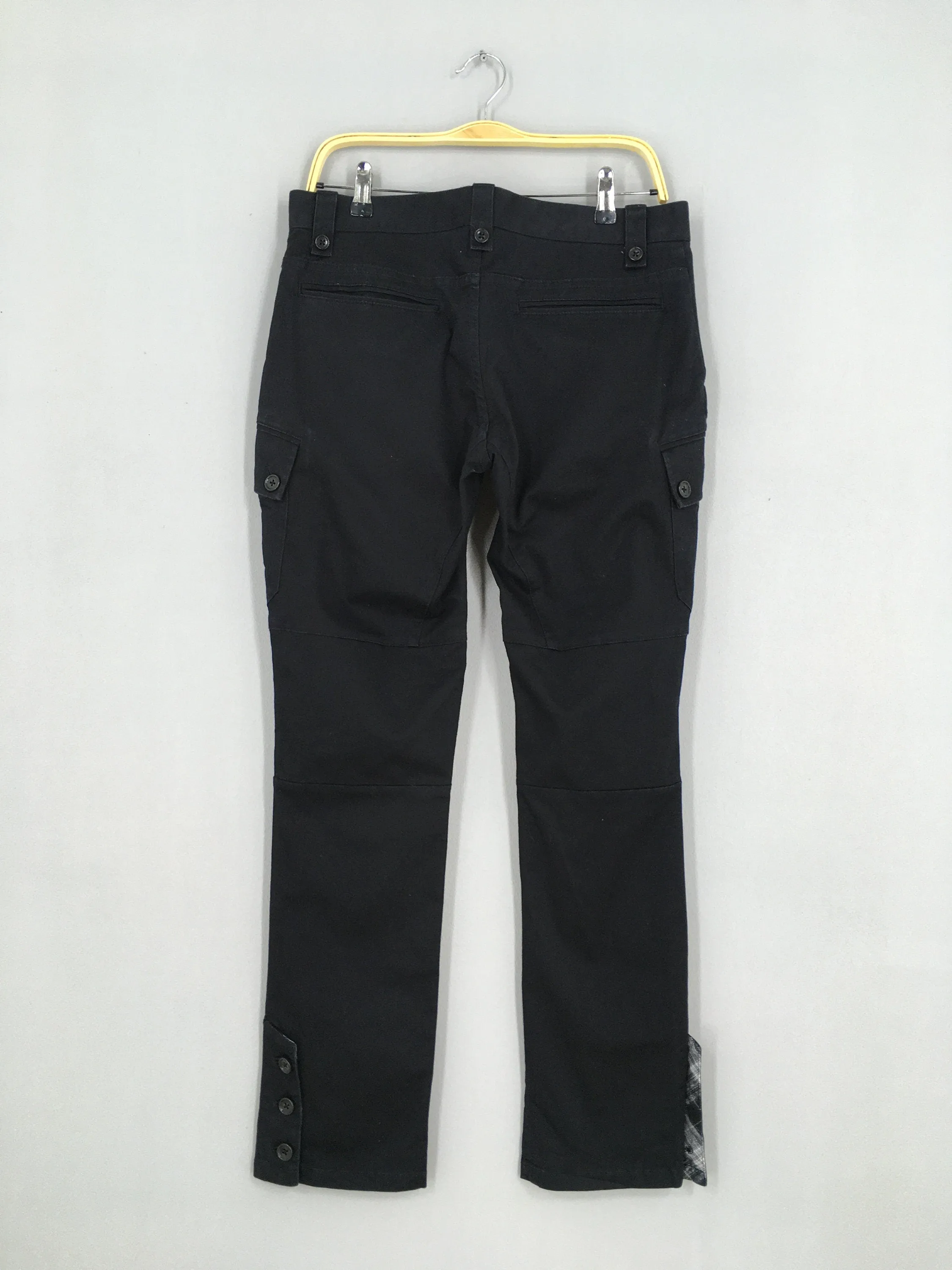 Comme Ca Men Black Cargo Pants Slim Fit Size 32x30.5
