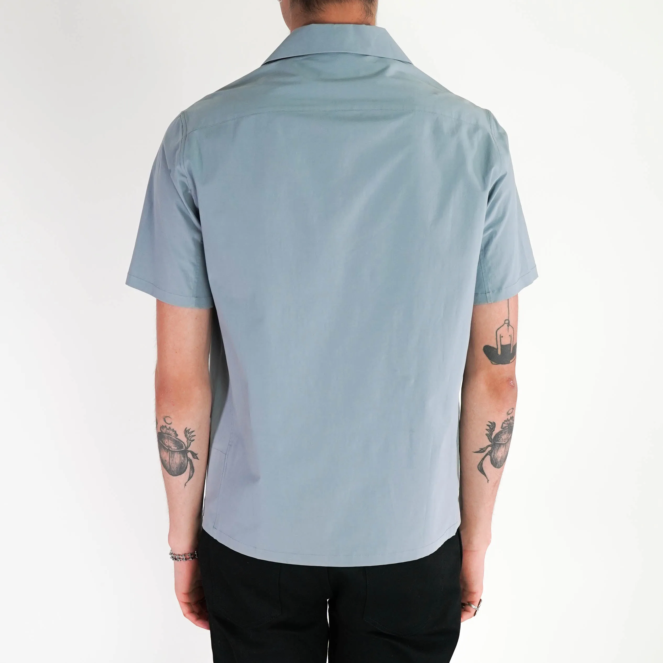 Contrast Striped Bowling Shirt