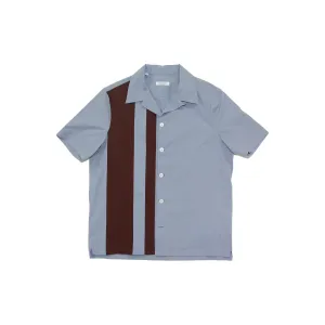 Contrast Striped Bowling Shirt
