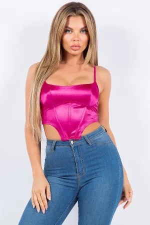 Corset Satin Crop Top