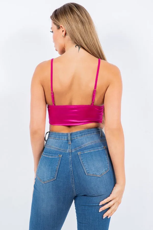 Corset Satin Crop Top