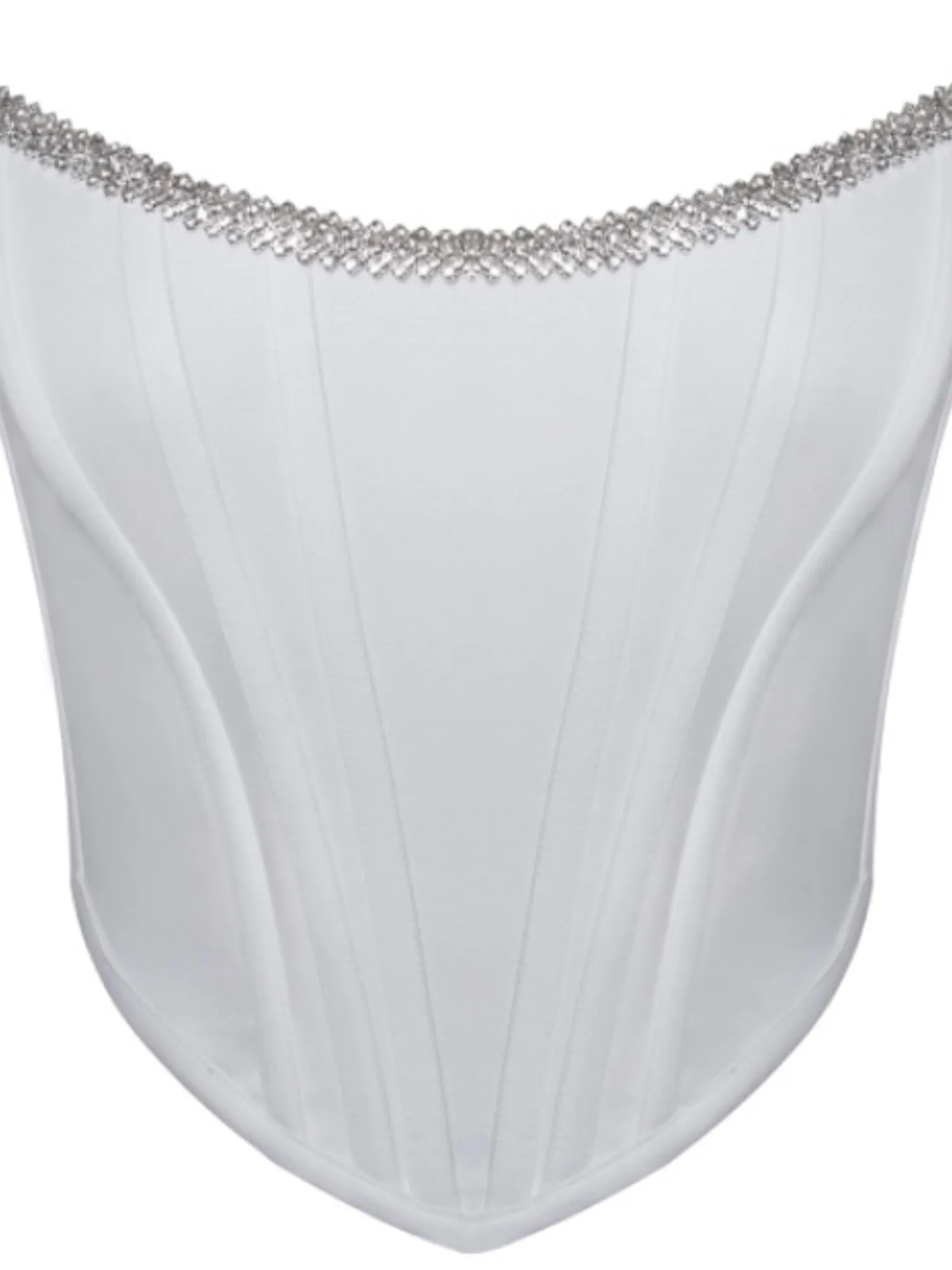 Corset Top with Crystal Trim