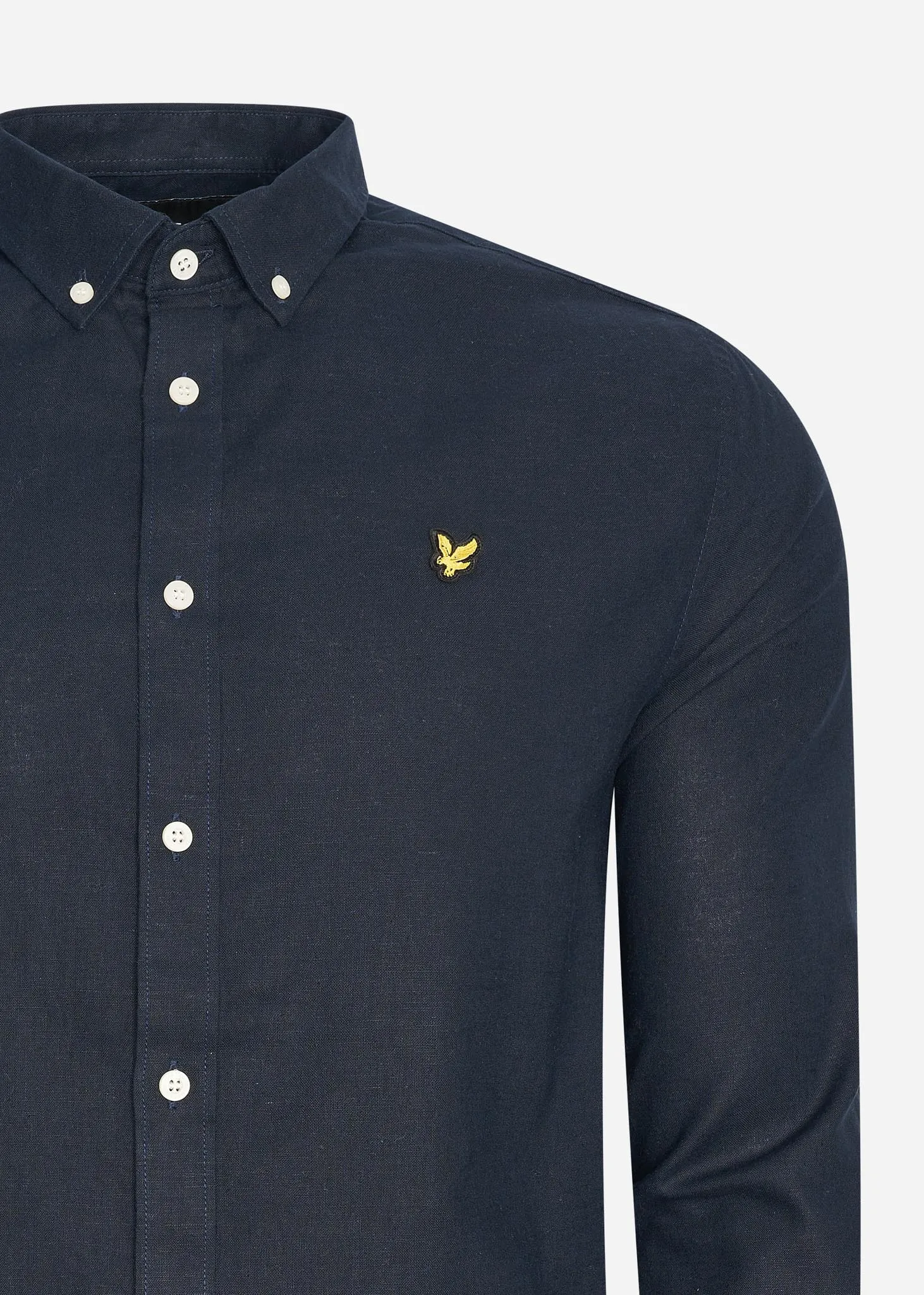 Cotton linen shirt - dark navy