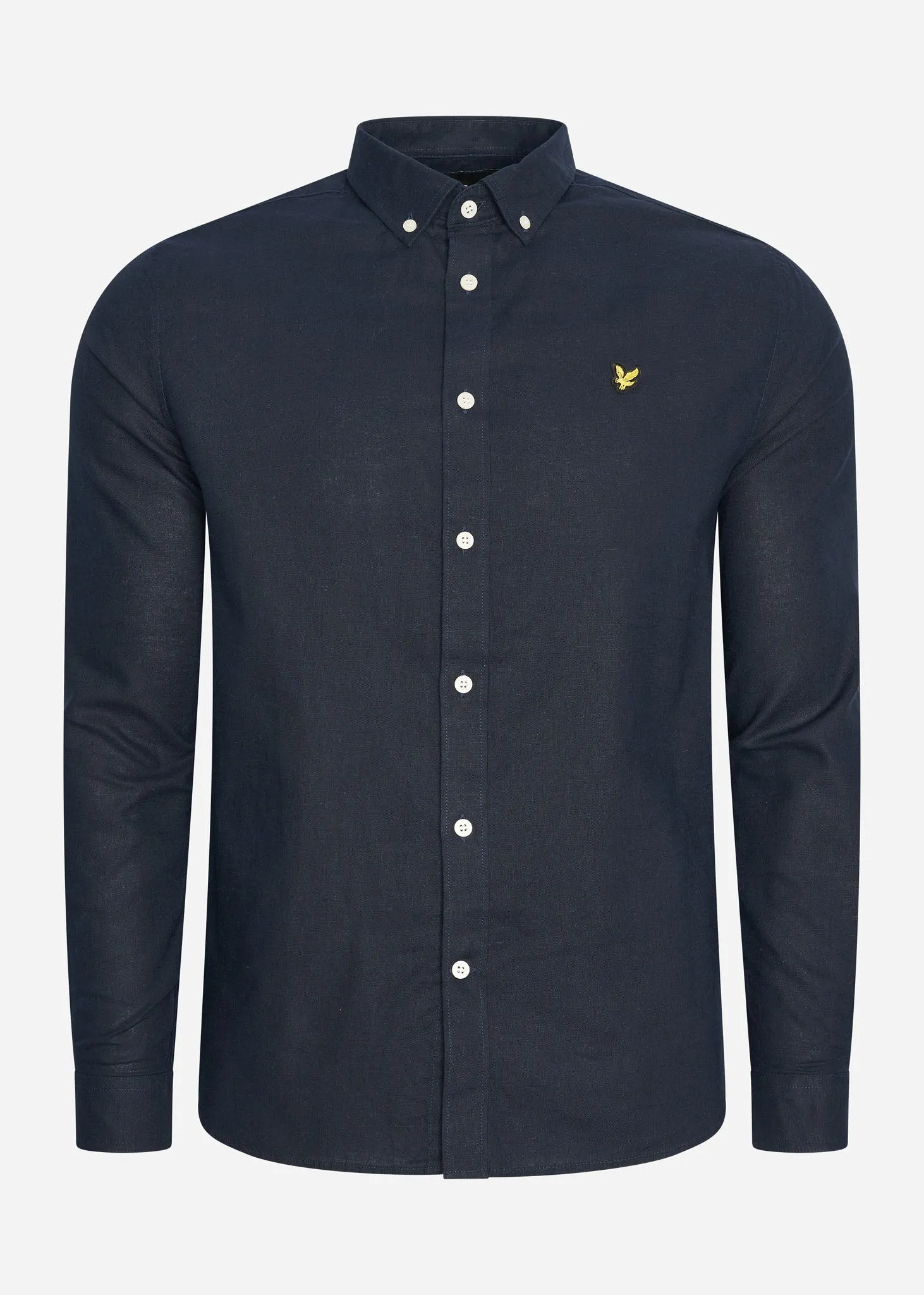 Cotton linen shirt - dark navy