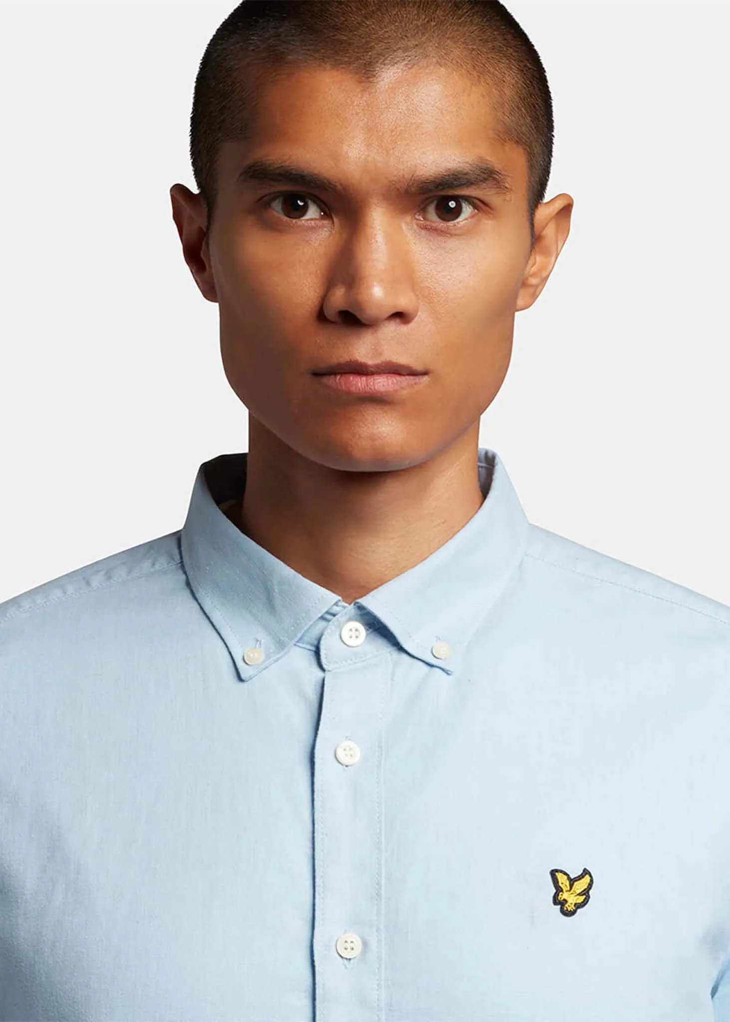 Cotton linen shirt - light blue