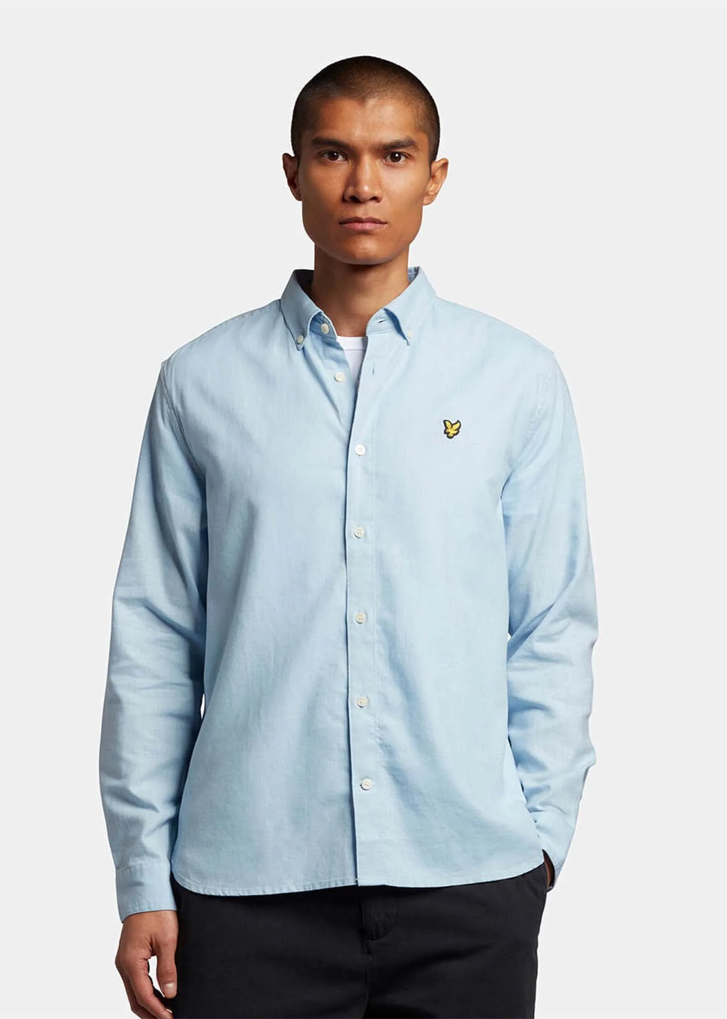 Cotton linen shirt - light blue
