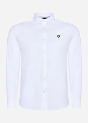 Cotton linen shirt - white