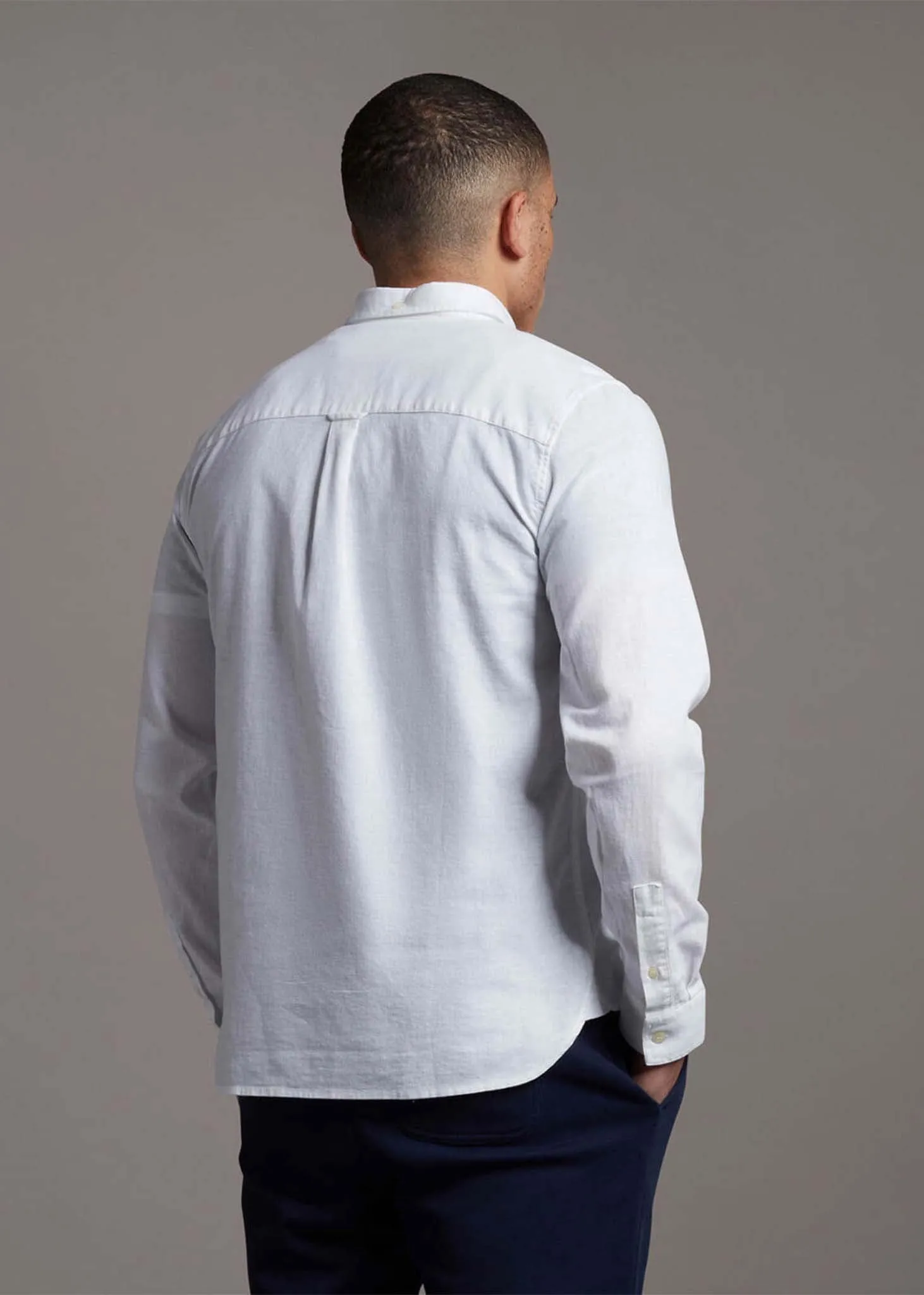 Cotton linen shirt - white