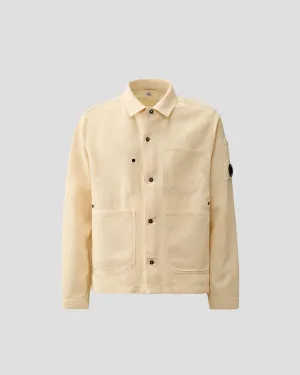 Cotton/Linen Overshirt - Pistachio shell