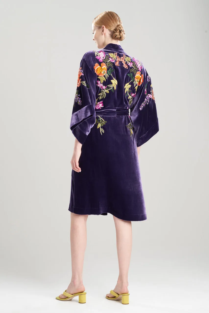 Couture Velvet Embellished Short Robe