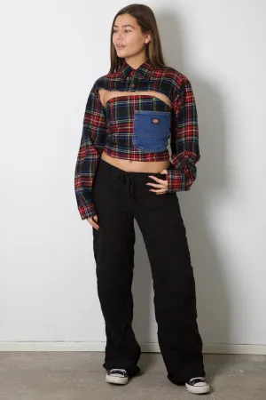 Dickies Upcycled Flannel Corset Top