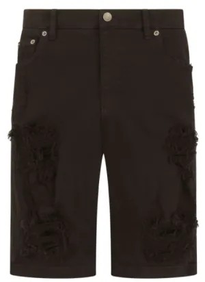 DOLCE & GABBANA - distressed denim shorts