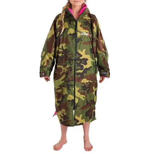 Dryrobe Advance Changing Robe Long Sleeved - Camo/Pink
