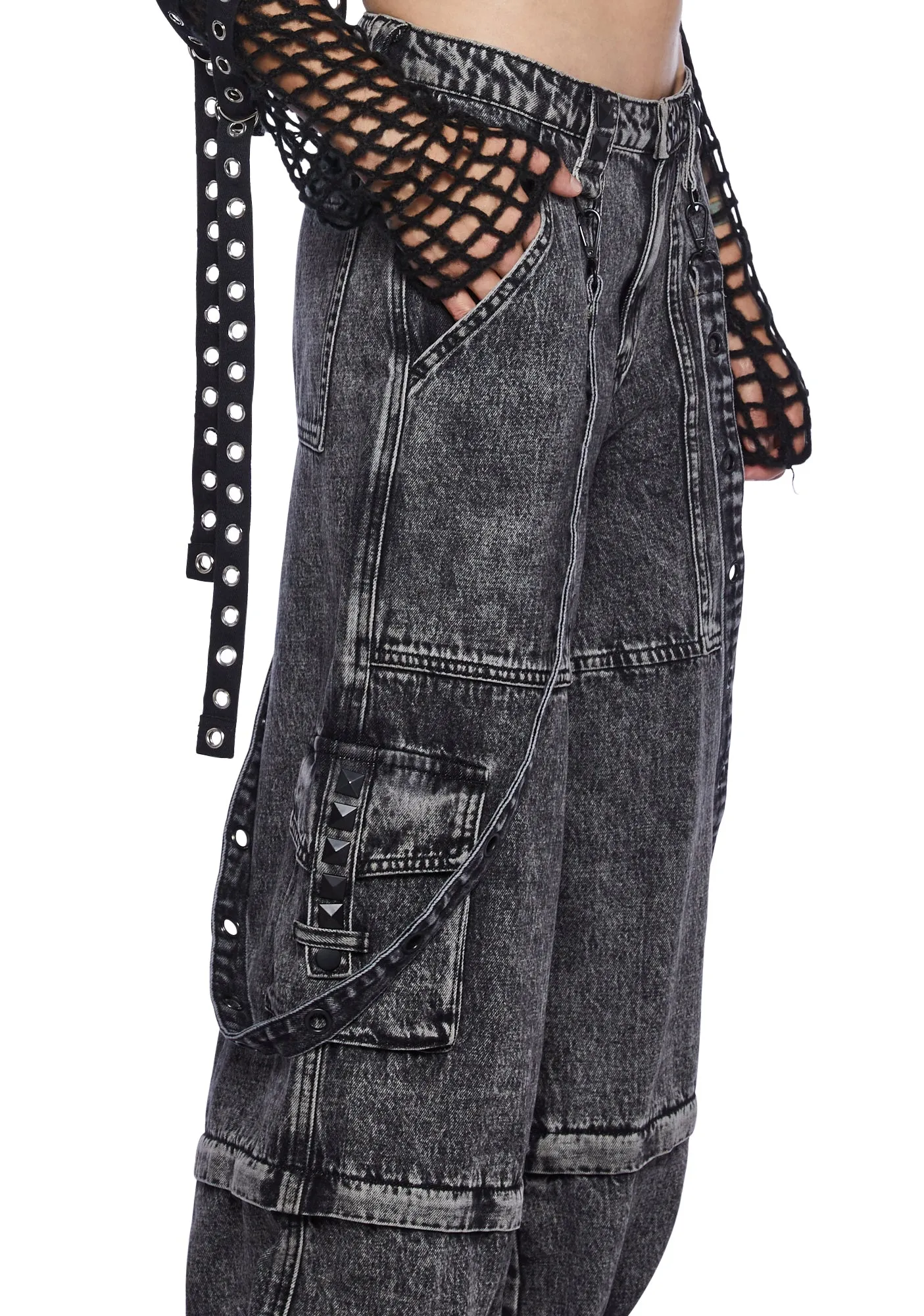 Dual Delight Convertible Jeans - Gray