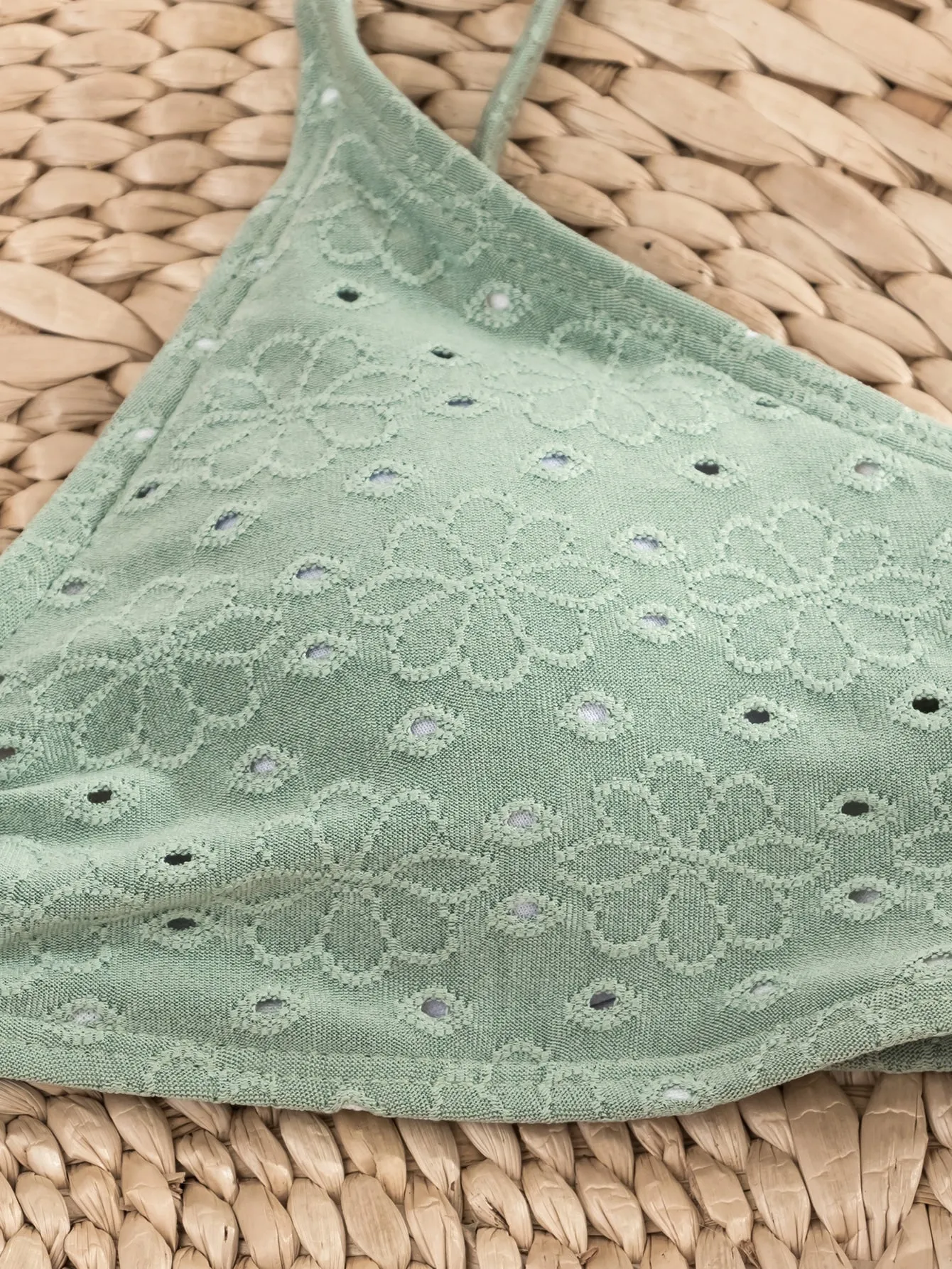 Elegant Plain Spaghetti Strap Women Bikini Sets